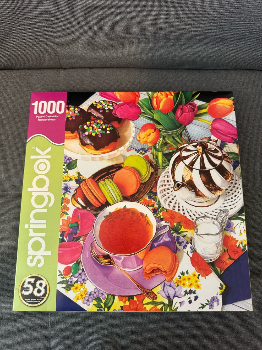 Springbok 1000-Piece Floral Tea Party Puzzle — Bright Multicolor